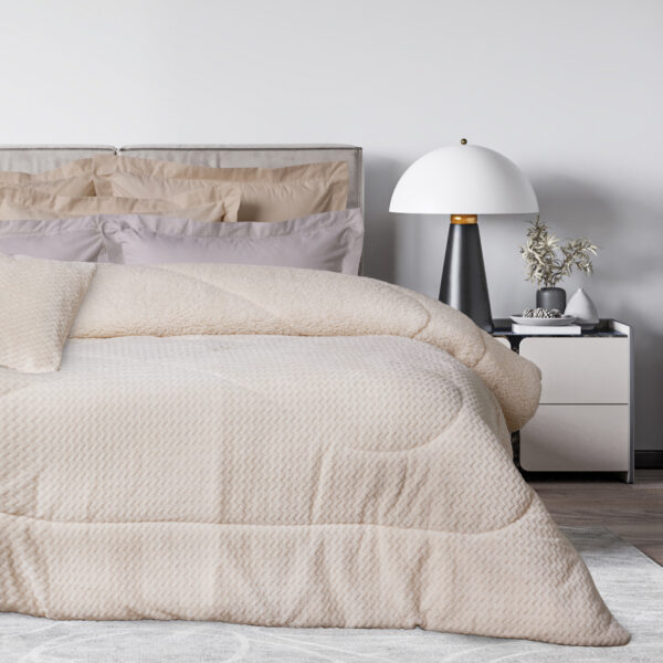 DAS HOME ΚΟΥΒΕΡΤΟΠΑΠΛΩΜΑ SHERPA ΜΟΝΟ 1366 ECRU shopinhome shopinhome