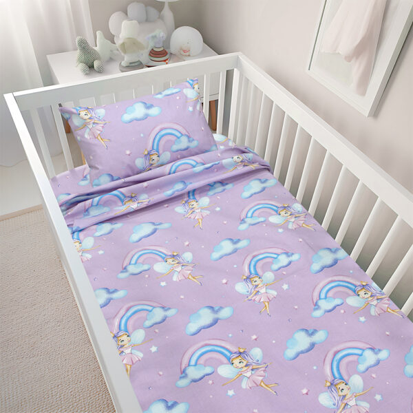 LINO BEBE ΣΕΤ ΣΕΝΤΟΝΙΑ ENHANCED RAINBOW LILAC 120X180 Lino shopinhome