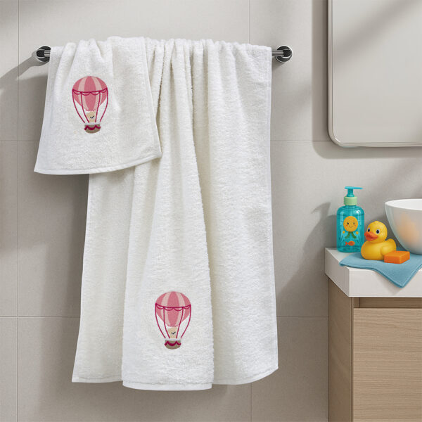 LINO ΣΕΤ ΠΕΤΣΕΤΕΣ PALONCINO WHITE/PINK 2ΤΜΧ Lino shopinhome