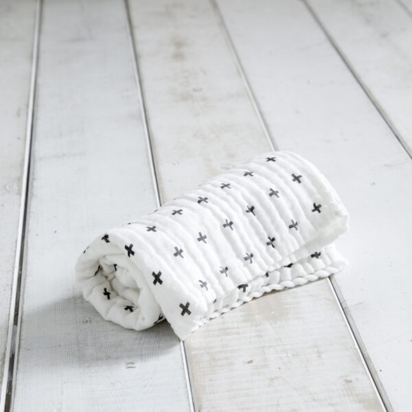 Nima Bebe Κουβέρτα 110×150 – Hush Λευκό, Γκρι shopinhome shopinhome