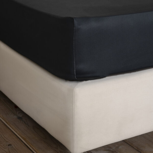 Nima Home Σεντόνι Μονό με Λάστιχο Superior Satin – Black Mαύρο     100×200+34 shopinhome shopinhome