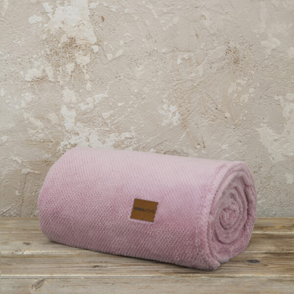 Nima Home Κουβέρτα καναπέ Jacquard 130×170 – Mellow Pink Ροζ shopinhome shopinhome