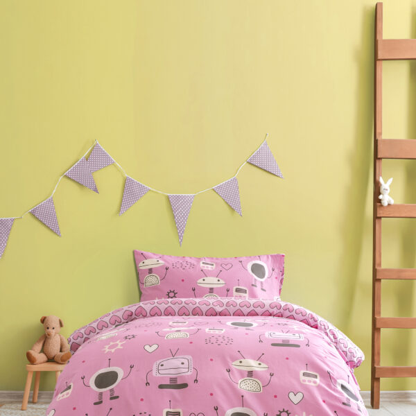 Kocoon Kids Σετ Παπλωματοθήκη Μονή – Robo Love    (1 x 165×245   52×72) shopinhome shopinhome