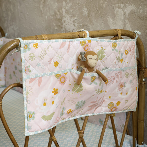 Nima Bebe Βρεφική θήκη οργάνωσης 60×30 – Happy Monkey Ροζ, Μέντα shopinhome shopinhome