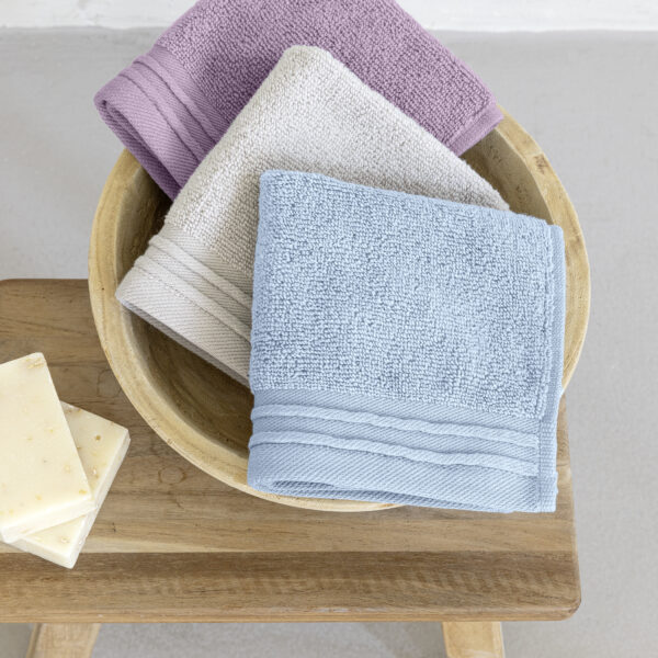 Nima Home Σετ Πετσέτες (3 x 30×30) Breezy Light Μπεζ, Μωβ, Γαλάζιο shopinhome shopinhome