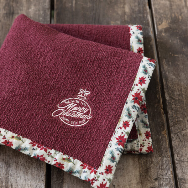 Nima Home Πετσέτα Κουζίνας 40×40 – Merry Κόκκινο shopinhome shopinhome