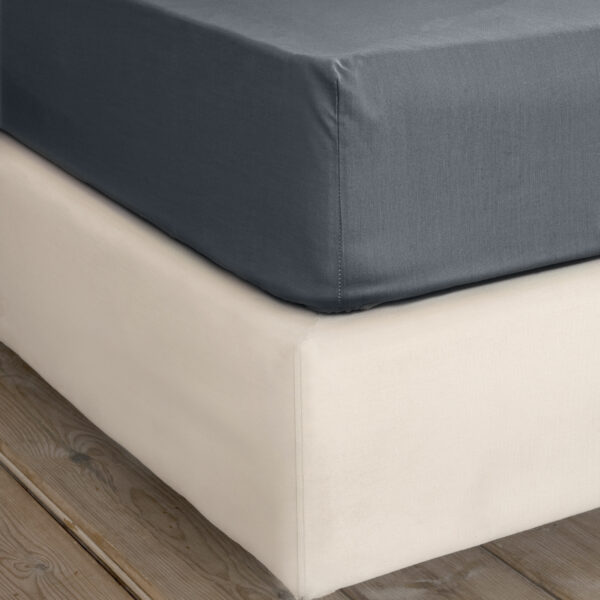 Nima Home Σεντόνι Μονό με Λάστιχο Unicolors – Midnight Gray Γκρι     100×200+32 shopinhome shopinhome