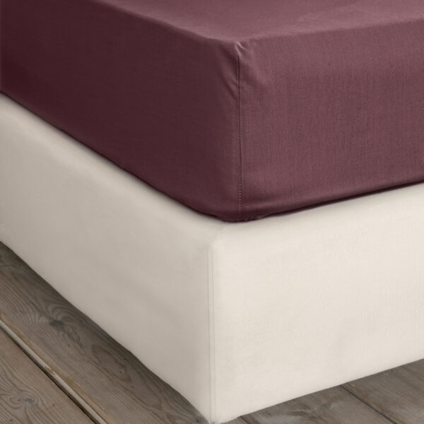 Nima Home Σεντόνι Μονό με Λάστιχο Unicolors – Deep Bordeaux Μπορντώ     100×200+32 shopinhome shopinhome