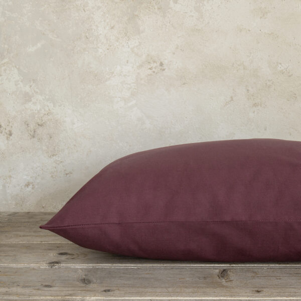 Nima Home Μαξιλαροθήκες Unicolors – Deep Bordeaux Μπορντώ shopinhome shopinhome