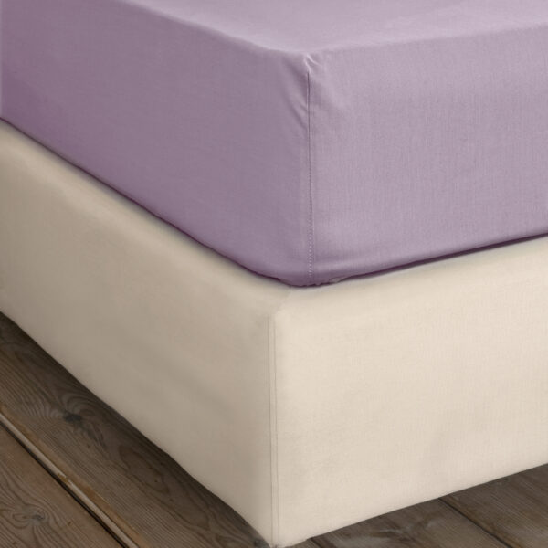 Nima Home Σεντόνι Υπέρδιπλο με Λάστιχο Unicolors – Pale Mauve Μωβ     165×205+35 shopinhome shopinhome