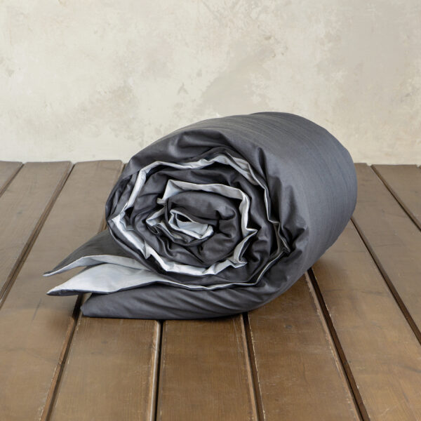 Nima Home Παπλωματοθήκη Μονή Colors – Shiny Gray / Midnight Gray Γκρι   160×240 shopinhome shopinhome