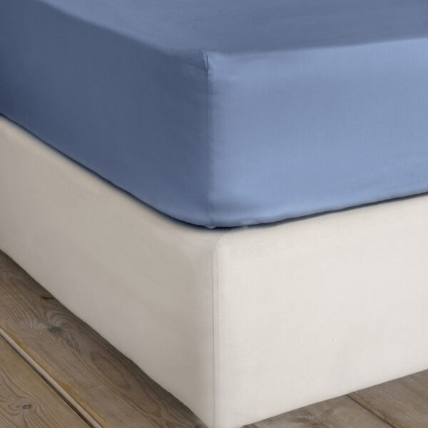 Nima Home Σεντόνι Μονό με Λάστιχο Superior Satin – Shadow Blue Μπλε     100×200+34 shopinhome shopinhome