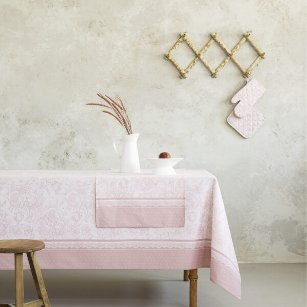 Nima Home Τραπεζομάντηλο 150×150 – Roses Ροζ shopinhome shopinhome
