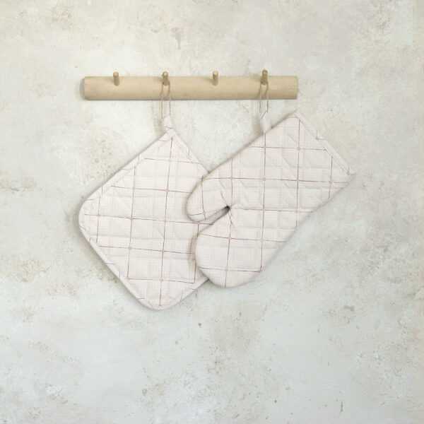 Nima Home Σετ Κουζίνας (Γάντι + Πιάστρα) – Selina Ροζ shopinhome shopinhome