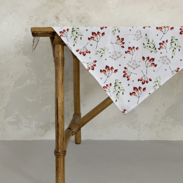 Nima Home Καρέ 85×85 – Mistletoe Λευκό,  Κόκκινο, Πράσινο shopinhome shopinhome