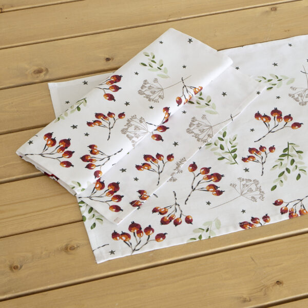 Nima Home Σετ Σουπλά 2 x 35×50  – Mistletoe Λευκό,  Κόκκινο, Πράσινο shopinhome shopinhome