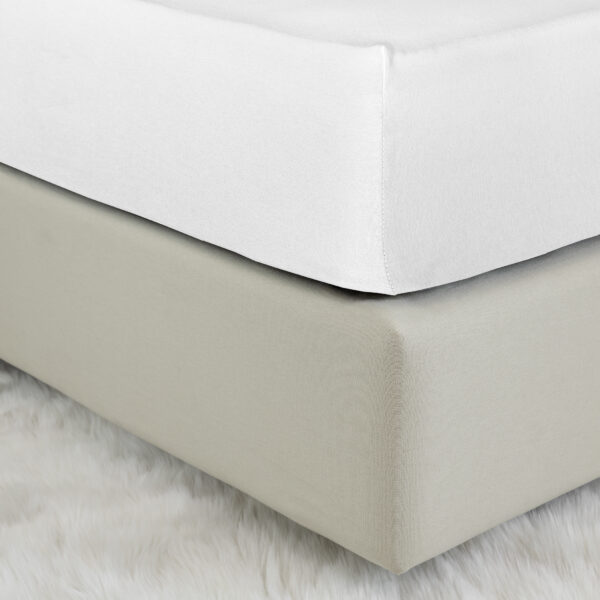 Nima Home Σεντόνι Υπέρδιπλο με Λάστιχο – Tender White Λευκό     160×200+40 shopinhome shopinhome