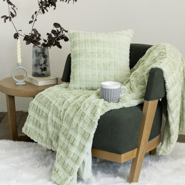 Nima Home Κουβέρτα καναπέ 130×170 – Weave Mint Μέντα shopinhome shopinhome