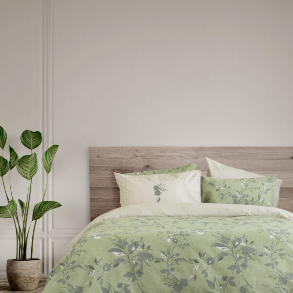 Nima Home Σετ Σεντόνια Μονά – Bernice Μέντα   (2 x 170×260   50×70) shopinhome shopinhome