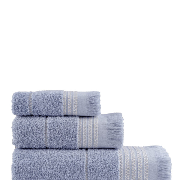 Nima Home Σετ Πετσέτες (30×50 + 50×90 + 70×140) Plush – Blue Μπλε BP25, ΝΙΜΑ shopinhome