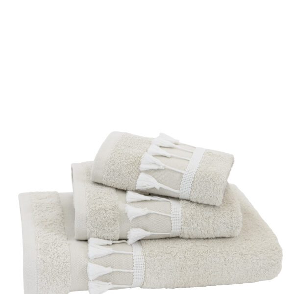 Nima Home Σετ Πετσέτες (30×50 + 50×90 + 70×140) – Beatrice Beige Μπεζ shopinhome shopinhome