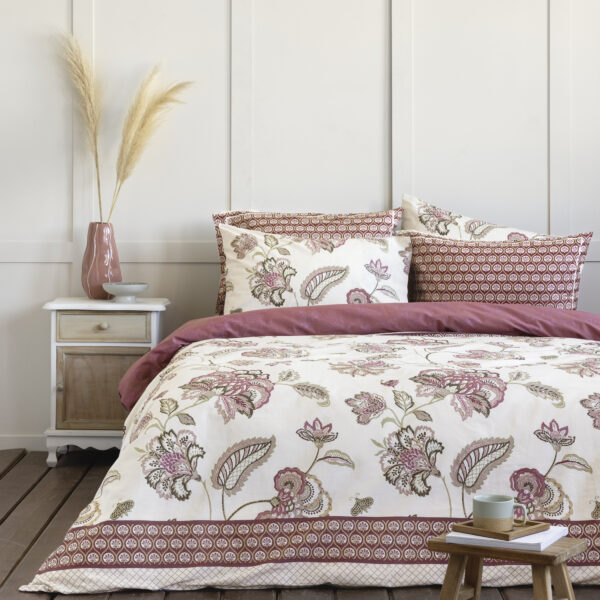 Nima Home Πάπλωμα Υπέρδιπλο – Carmen Εκρού, Μπορντώ   220×240 shopinhome shopinhome