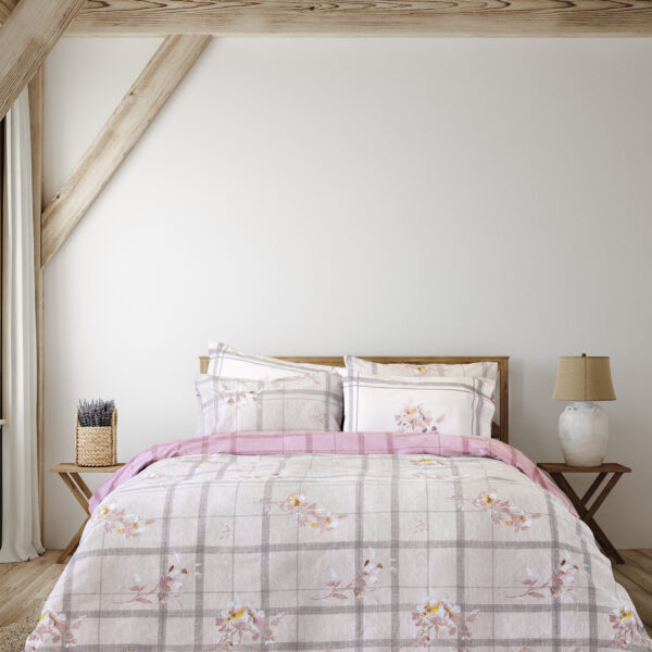 Nima Home Σετ Σεντόνια Υπέρδιπλα – Reimon Ροζ   (2 x 240×260 + 2  52×72) shopinhome shopinhome
