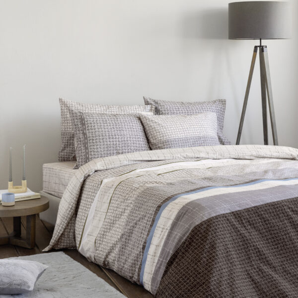 Nima Home Πάπλωμα Μονό – Sharp Γκρι, Εκρού   170×240 shopinhome shopinhome