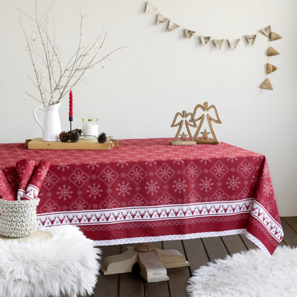 Nima Home Τραπεζομάντηλο 150×220 – Christmas Day Κόκκινο shopinhome shopinhome