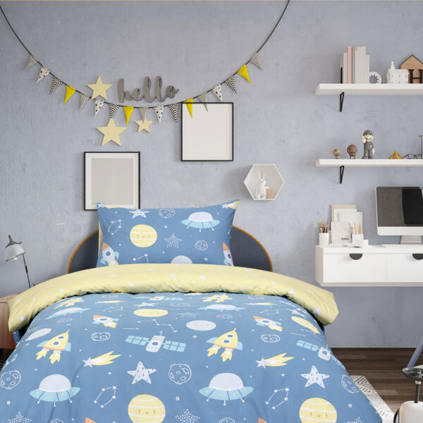 Kocoon Kids Σετ Σεντόνια Μονά – Space    (2 x 160×260   52×72) shopinhome shopinhome