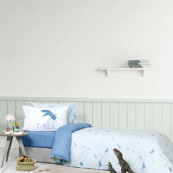 Nima Kids Σετ Σεντόνια Μονά – Roar Μπλε   (2 x 170×255   52×72) shopinhome shopinhome