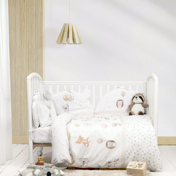 Nima Bebe Σετ Παπλωματοθήκη Κούνιας – Jouer Πολύχρωμο   (1 x 110×145   30×40) shopinhome shopinhome