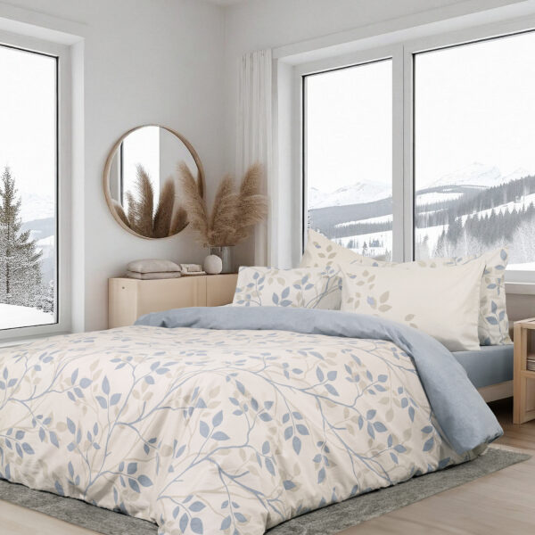 Nima Home Σετ Σεντόνια Γίγας – High Up Μπεζ, Μπλε   (2 x 265×280 + 2  50×70) shopinhome shopinhome