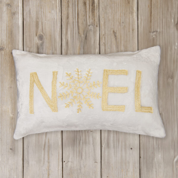 Nima Home Διακοσμητική Μαξιλαροθήκη 35×55 – Noel Λευκό, Χρυσό Διακοσμητικά / Αρωματικά Σπιτιού shopinhome
