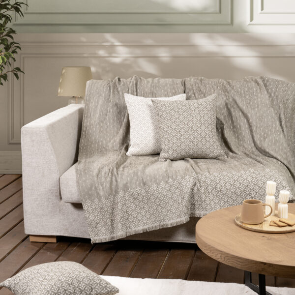 Nima Home Ριχτάρι 180×180 – Roselle Taupe Μπεζ shopinhome shopinhome