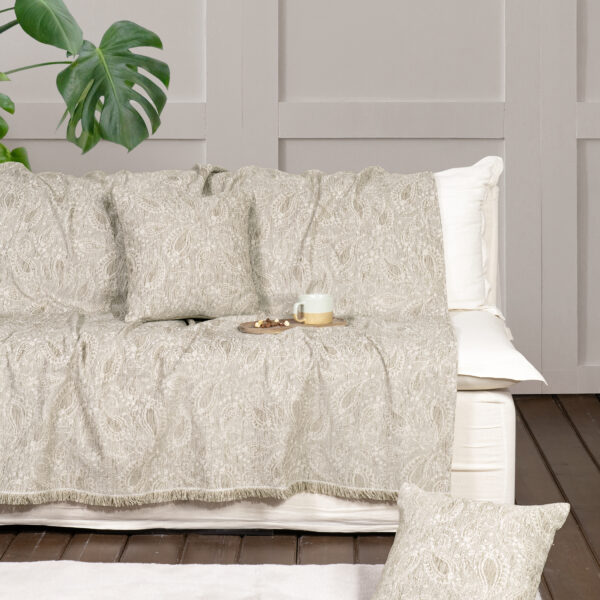 Nima Home Ριχτάρι 180×180 – Flow Beige Μπεζ shopinhome shopinhome