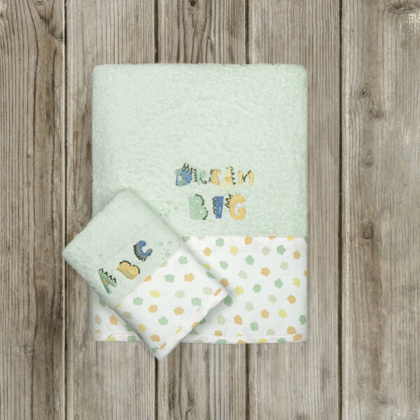 Nima Kids Σετ Πετσέτες (30×50 + 70×140) – Dream Big Τιρκουάζ shopinhome shopinhome