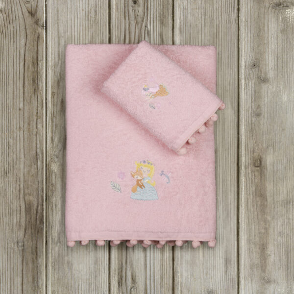Nima Kids Σετ Πετσέτες (30×50 + 70×140) – Forest Fairy Ροζ shopinhome shopinhome