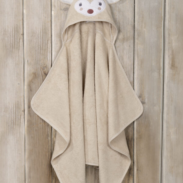 Nima Kids Παιδική κάπα 70×120 με κουκουλα – Rudolph Μπεζ shopinhome shopinhome