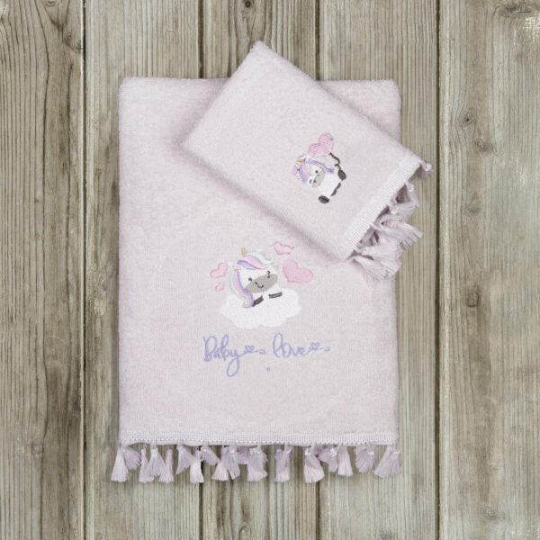 Nima Bebe Σετ Πετσέτες (30×50 + 70×140) – Luni Uni Λιλά shopinhome shopinhome