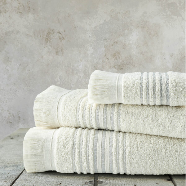 Nima Home Σετ Πετσέτες (30×50 + 50×90 + 70×140) – Allora Light Beige Μπεζ shopinhome shopinhome