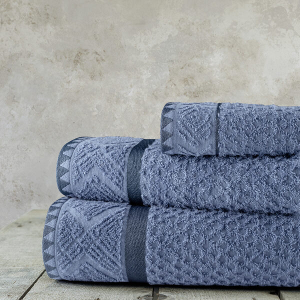 Nima Home Σετ Πετσέτες (30×50 + 50×90 + 70×140) – Reiven Μπλε shopinhome shopinhome