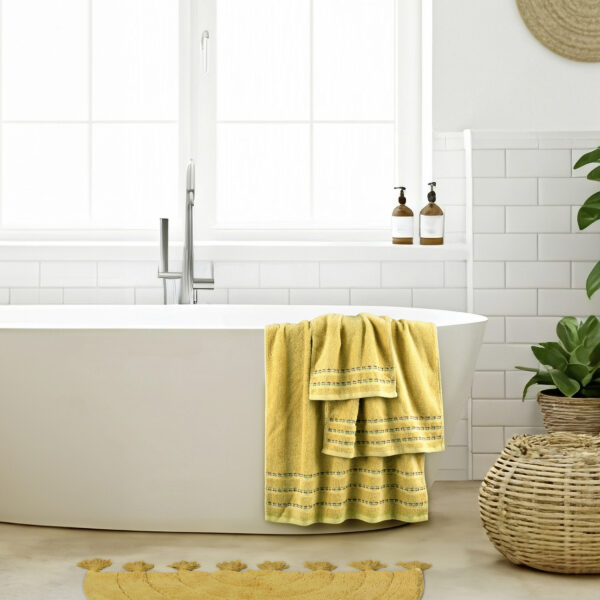 Nima Home Σετ Πετσέτες (30×50 + 50×90 + 70×140) – Retour Mustard Μουσταρδί shopinhome shopinhome