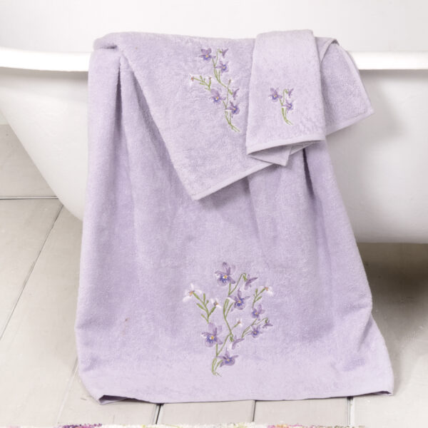 Nima Home Σετ Πετσέτες (30×50 + 50×90 + 70×140) – Merida Λιλά shopinhome