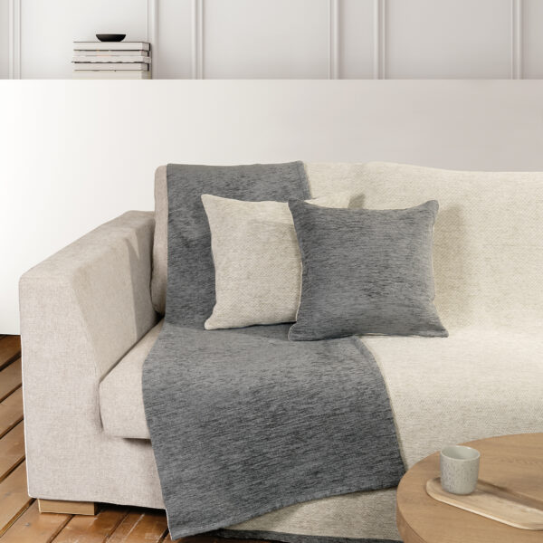 Nima Home Ριχτάρι διπλής όψης 180×180 – Caldo Gray/Ivory Γκρι, Εκρού shopinhome shopinhome