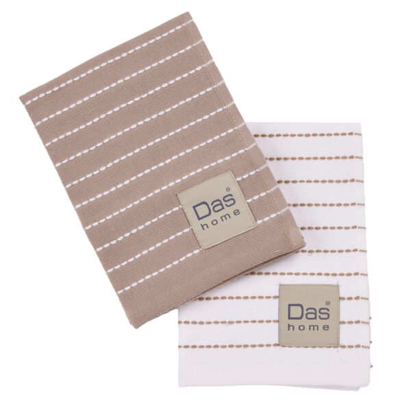 DAS HOME ΣΕΤ ΠΟΤΗΡΟΠΑΝΑ 2ΤΜΧ 30Χ50 0825 TAUPE, WHITE shopinhome shopinhome