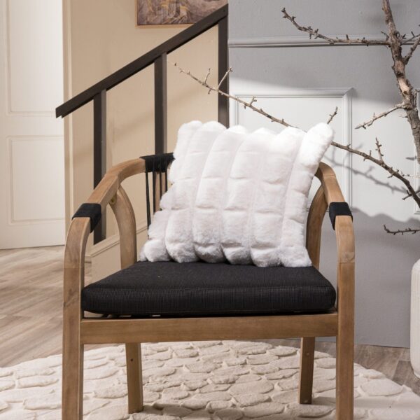 Γούνινη Μαξιλαροθήκη Cube 01 – 45x45cm με γέμιση shopinhome shopinhome