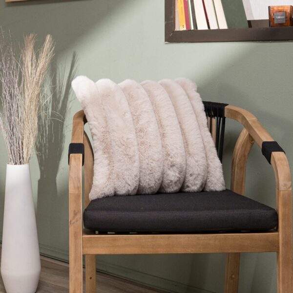 Γούνινη Μαξιλαροθήκη Wave 02 – 45x45cm με γέμιση shopinhome shopinhome